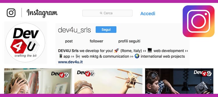 DEV4U su Instagram